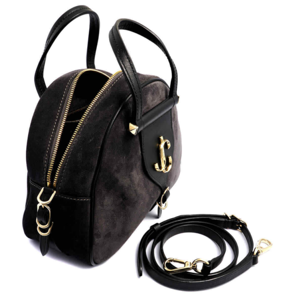 Túi Jimmy Choo Bowling Varenne Suede 'Black' 192-VRN-BWLNG-S-SDV - Ảnh 3