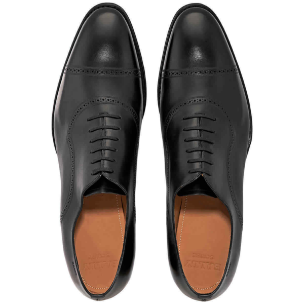 Giày Bally Scanio Leather Lace-up Oxford 'Black' 6193756 - Ảnh 3