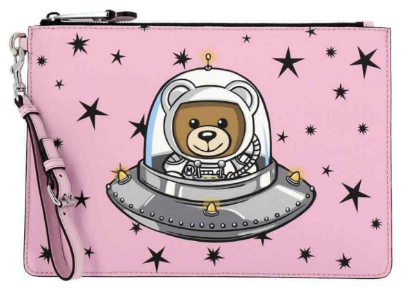 Túi Moschino Ladies Studded Logo Teddy 'Pink' A-8447-8210-1221