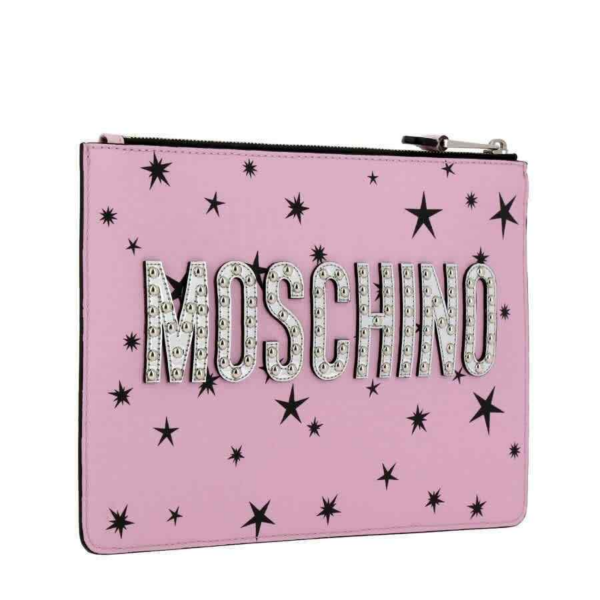 Túi Moschino Ladies Studded Logo Teddy 'Pink' A-8447-8210-1221 - Ảnh 3
