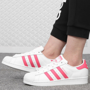 Alternative view of Giày Adidas Superstar J 'White Real Pink' CG6608
