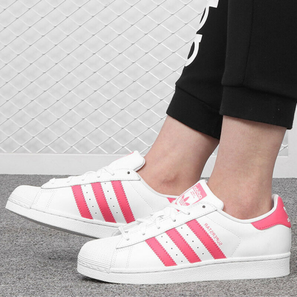 Giày Adidas Superstar J 'White Real Pink' CG6608 - Ảnh 2