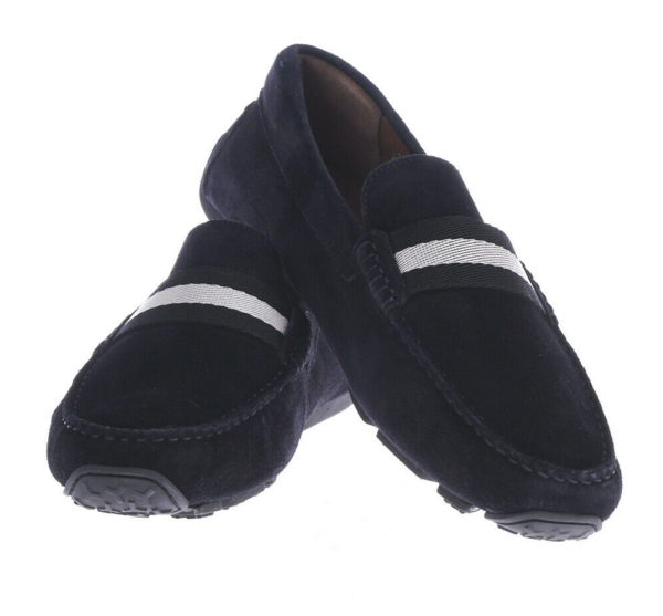 Giày Bally Suede Pearce Driver Moccasins 'Navy' 6206908 - Ảnh 2