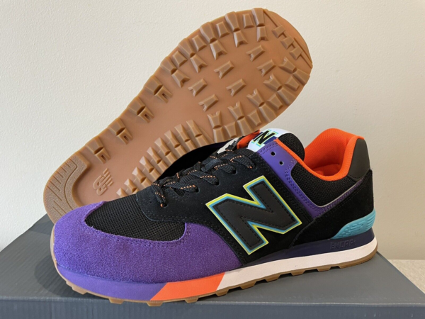 Giày New Balance 574 Classic 'Black Blue' ML574PT2 - Ảnh 5