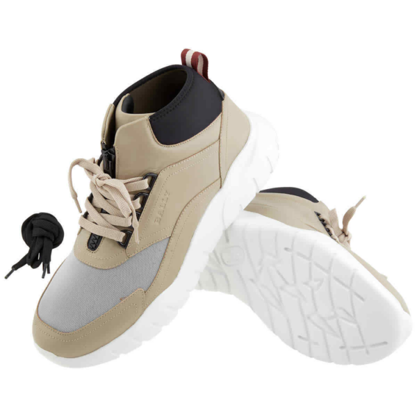 Giày Bally Biky Caillou Leather High Top 'Beige' 6228442 - Ảnh 2