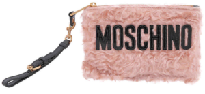 Túi Moschino Pink Fur Logo Clutch Bag 'Pink' A843582132147