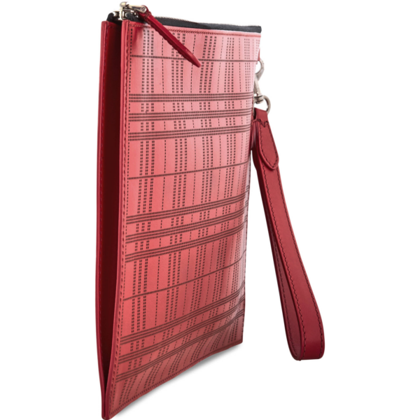 Ví Burberry Peforated Check Leather Zip Pouch 'Rust' 8005957 - Ảnh 3