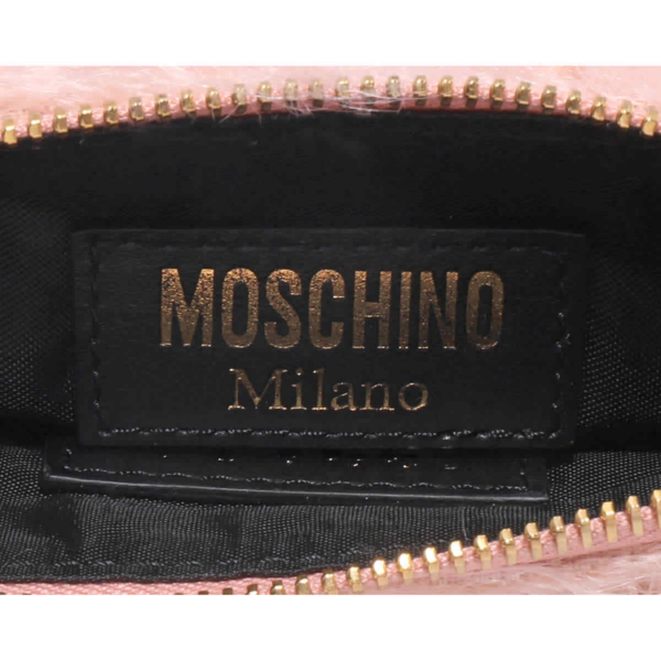 Túi Moschino Pink Fur Logo Clutch Bag 'Pink' A843582132147 - Ảnh 4