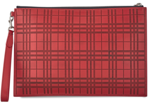 Ví Burberry Peforated Check Leather Zip Pouch 'Rust' 8005957