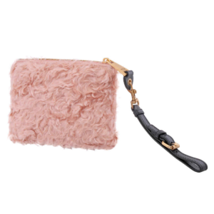 Alternative view of Túi Moschino Pink Fur Logo Clutch Bag 'Pink' A843582132147