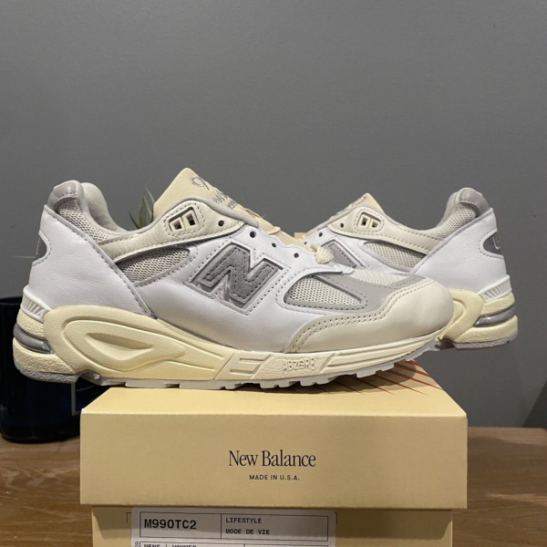 Giày New Balance 990v2 'MiUSA Sea Salt' M990TC2 - Ảnh 2