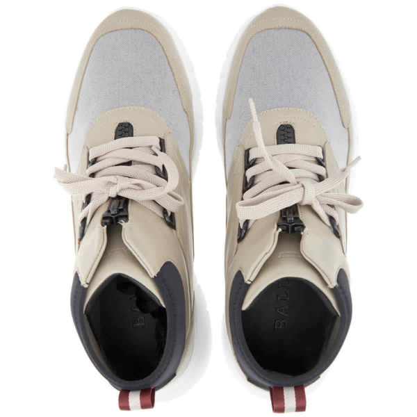 Giày Bally Biky Caillou Leather High Top 'Beige' 6228442 - Ảnh 3