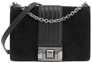 Túi Furla Mimi Mini Suede And Leather Crossbody 'Nero' 1033426