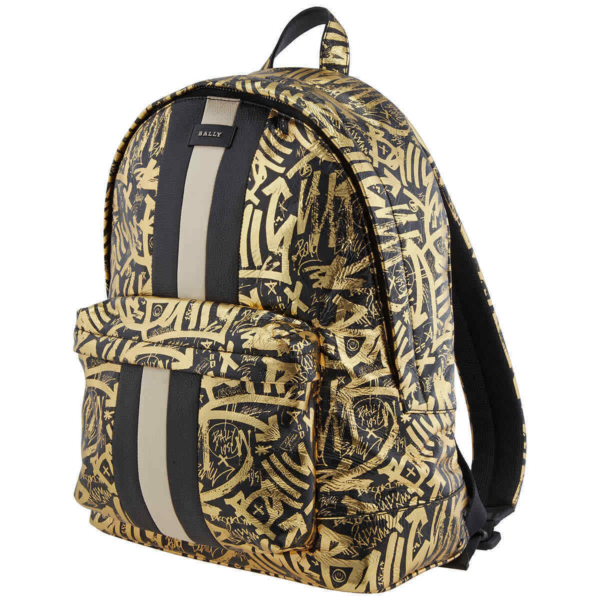Balo Bally Hingis Graffiti Print Leather 'Black Gold' HINGIS-SURV-08 - Ảnh 5