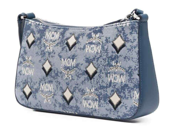 Túi MCM Ladies Vintage Jacquard Monogram 'Blue' MWSBATQ01LU - Ảnh 4