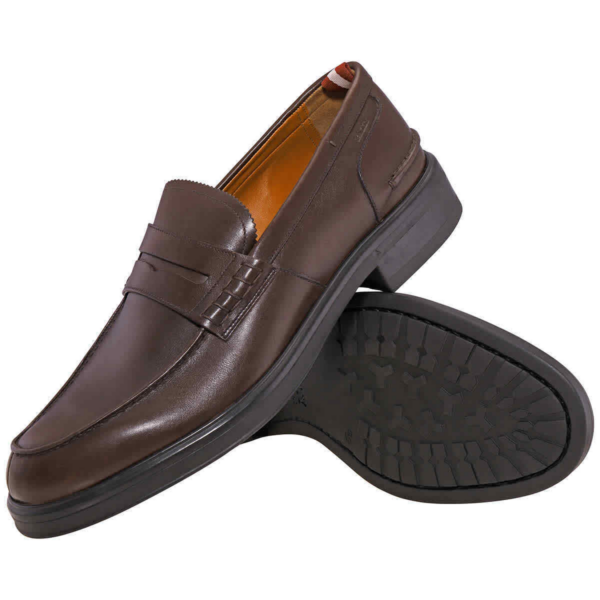 Giày Bally Mody Leather Penny Loafers 'Brown' 6216761 - Ảnh 2