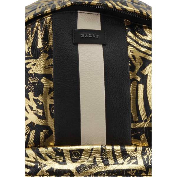 Balo Bally Hingis Graffiti Print Leather 'Black Gold' HINGIS-SURV-08 - Ảnh 3