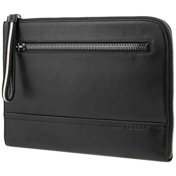 Túi Bally Men's Novo 'Black Leather' 6224148 - Ảnh 4
