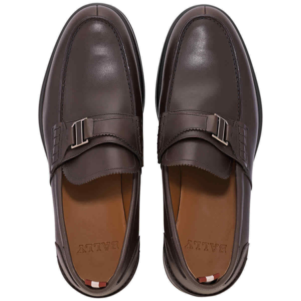Giày Bally Moriz Leather Loafers 'Coconut' 6216919 - Ảnh 3