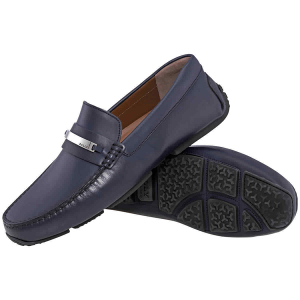 Giày Bally Pigle Leather Loafers 'Ink' 6225976 - Ảnh 2