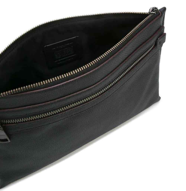 Ví Coach Pebbled Leather Academy Pouch 'Black' 32175-BLK - Ảnh 4