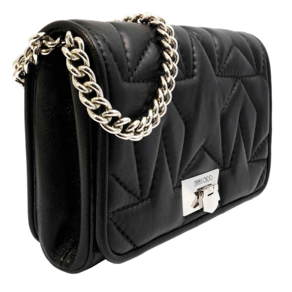 Ví Jimmy Choo Helia Quilted 'Black' 191-HELIA-CLUTCH-TMN - Ảnh 3