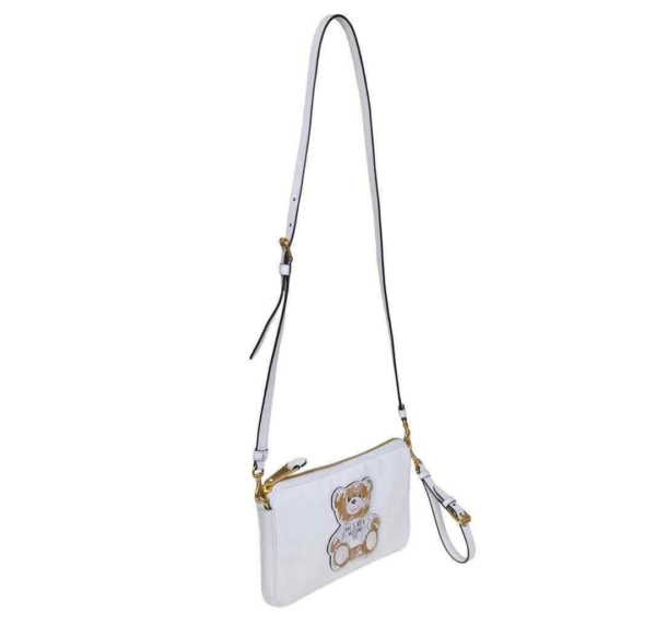 Túi Moschino Ladies Teddy 'White Leather' A-7567-8210-2001 - Ảnh 3