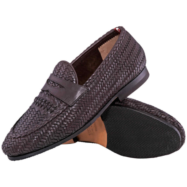 Giày Bally Plinker Woven Loafers 'Brown' 6237972 - Ảnh 2