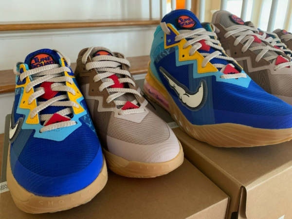 Giày Nike Space Jam x LeBron 18 Low GS 'Wile E. x Roadrunner' DJ3760-401 - Ảnh 5