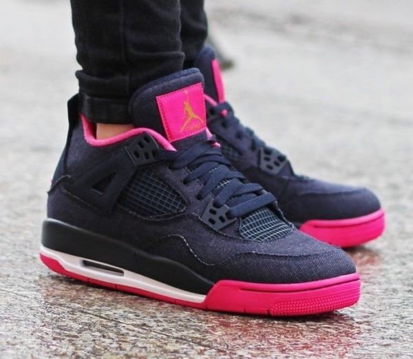 Giày Nike Air Jordan 4 Retro GG 'Denim' 487724-408 - Ảnh 2