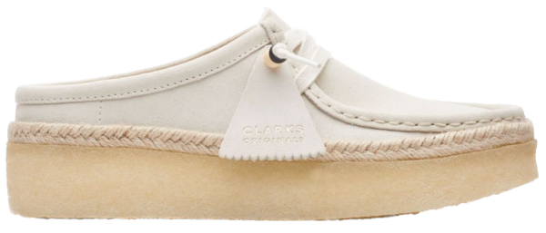 Giay Clarks Wallabee Cup Low 'White Suede' 261-64430