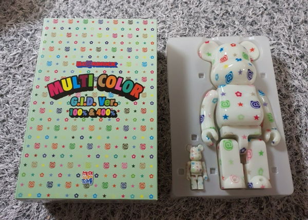 Mô Hình Bearbrick Multi Color GID 100% & 400% - Ảnh 2