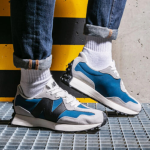 Alternative view of Giày New Balance 327 'Rain Cloud Blue' MS327LU1