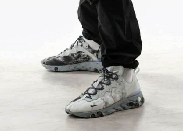 Giày Nike Kendrick Lamar x React Element 55 'Pure Platinum' J3312-001 - Ảnh 4