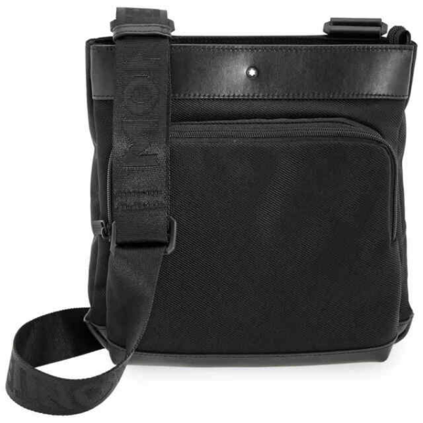Túi Montblanc Black Sartorial Jet Envelope Shoulder Bag Leather Nylon 118254