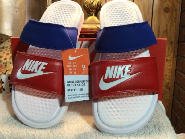 Dép Nike Wmns Benassi Duo Ultra Slide 'Red Game Royal' 819717-110 - Ảnh 3