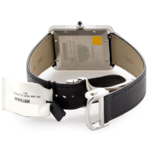 Dong Ho Cartier Tank Must Watch Extra Large Automatic Steel Calfskin 'Black' WSTA0040