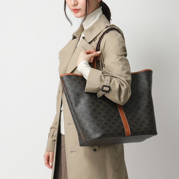Túi Celine Medium Cabas In Triomphe Canvas Tan 191112CAS-04LU - Ảnh 5