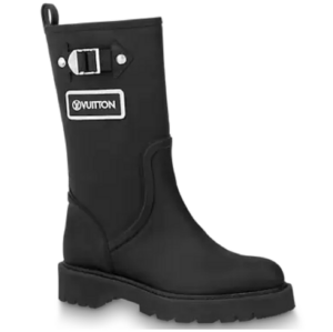 Giày Louis Vuitton Territory Flat Half Boots Black 1A9H8F