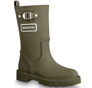 Giày Louis Vuitton Territory Flat Half Boots Kaki 1A9H99