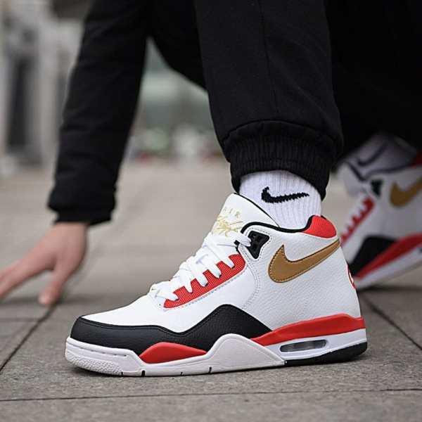 Giày Nike Flight Legacy White Red Gold DD8493-169 - Ảnh 5