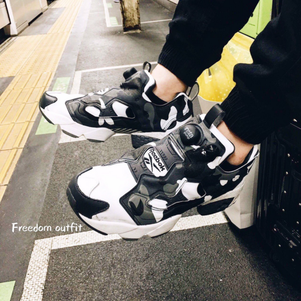 Giày Reebok A Bathing Ape x Mita x InstaPump Fury White Black Camo BD1355 - Ảnh 2