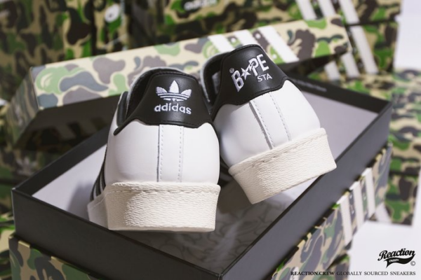 Giày Adidas BAPE x Superstar 'White Black' GZ8980 - Ảnh 4