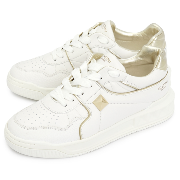 Giay Valentino Metallic One Stud 'White' S0E71RUS-L71