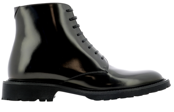 Giày Saint Laurent Army Smooth Leather Laced Boot Black 6323641Y0001000