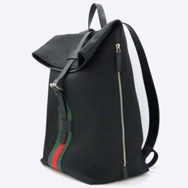 Balo Gucci Backpack Web Techno Canvas Black 619749 - Ảnh 2