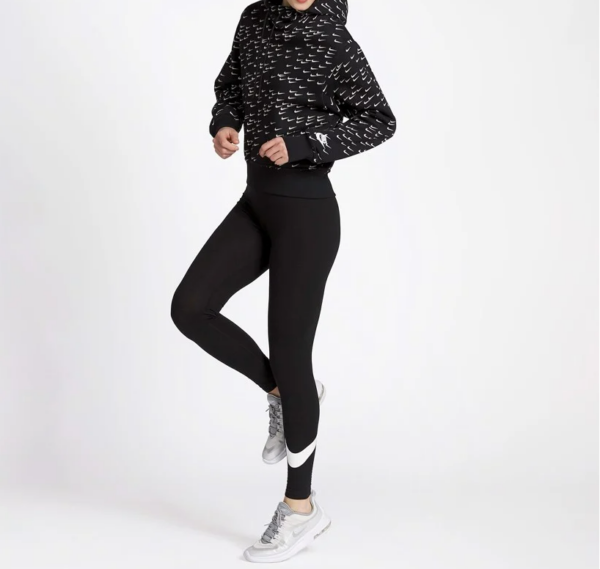 Áo Nike Womens X-Small All Over Print Hoodie Print Swoosh Hoodie AV8342-010 - Ảnh 4