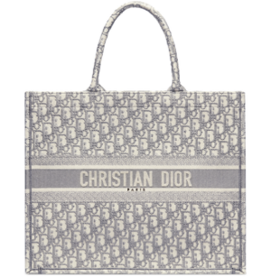 Tui Dior Large Book Tote 'Gray Dior Oblique Embroidery' M1286ZRIW-M932