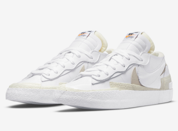 Giày Nike Blazer Low 'Sacai White' DM6443-100 - Ảnh 4