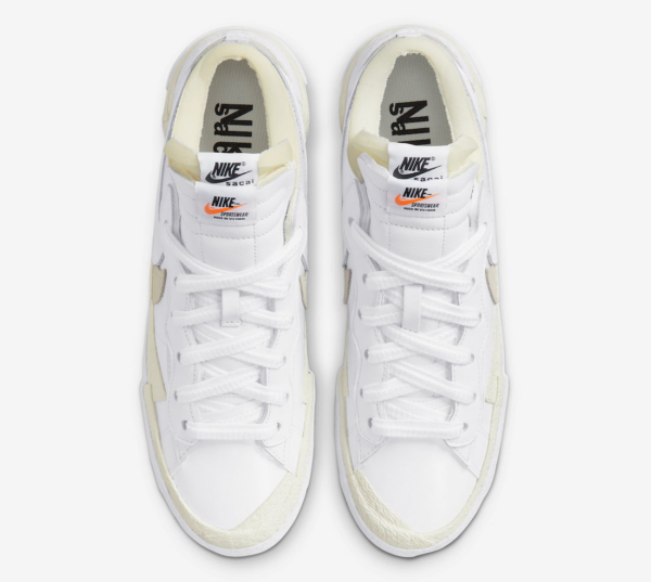 Giày Nike Blazer Low 'Sacai White' DM6443-100 - Ảnh 5